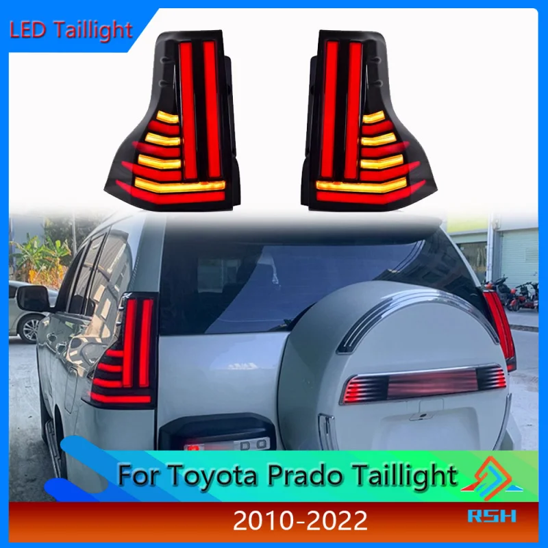 

For Toyota Prado Taillight Assembly 2010-2021 Modification LED Daytime Running Lights Water Turn Signals Brake Reverse Lights