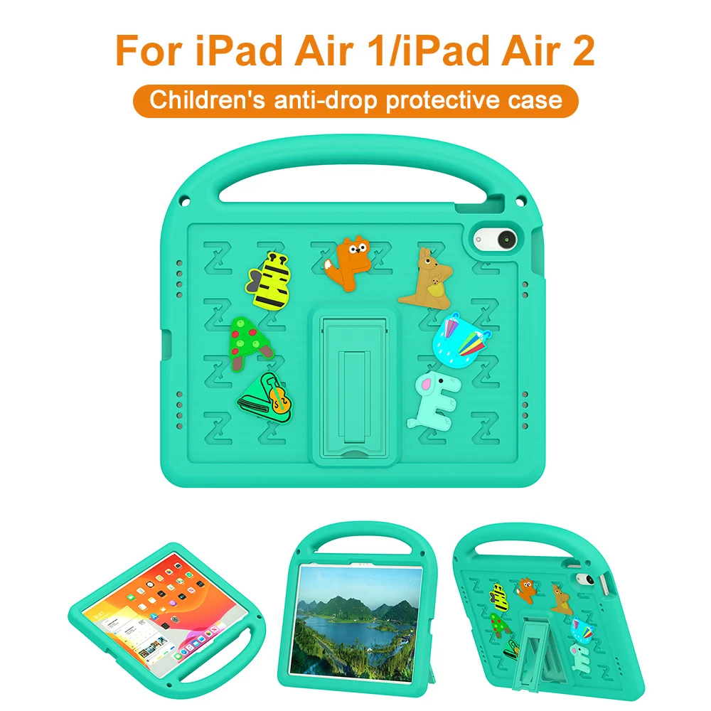 Kids Cartoon Shockproof Case for Apple iPad 10th 11 th Gen Pro11 2024 Air11 2025 Air 1 2 3 Cute Cartoon EVA Protective Cover