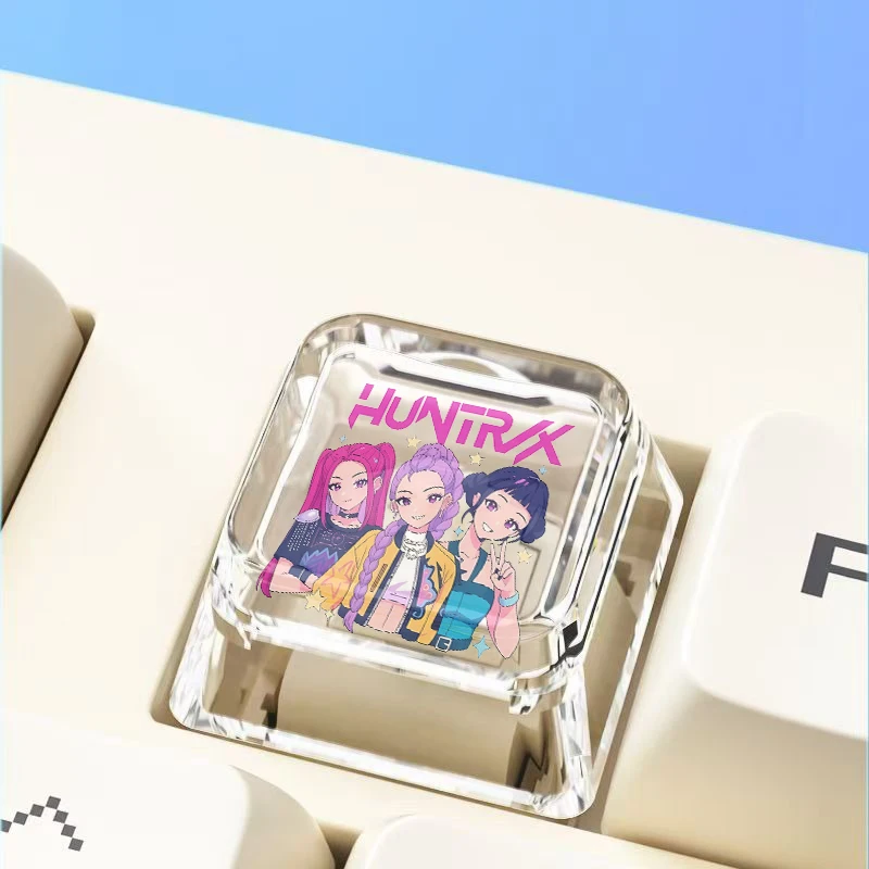 

Movie KPop Demon Hunters Cross mechanical keyboard personalized anime keycap single nine-column transparent cartoon keycap