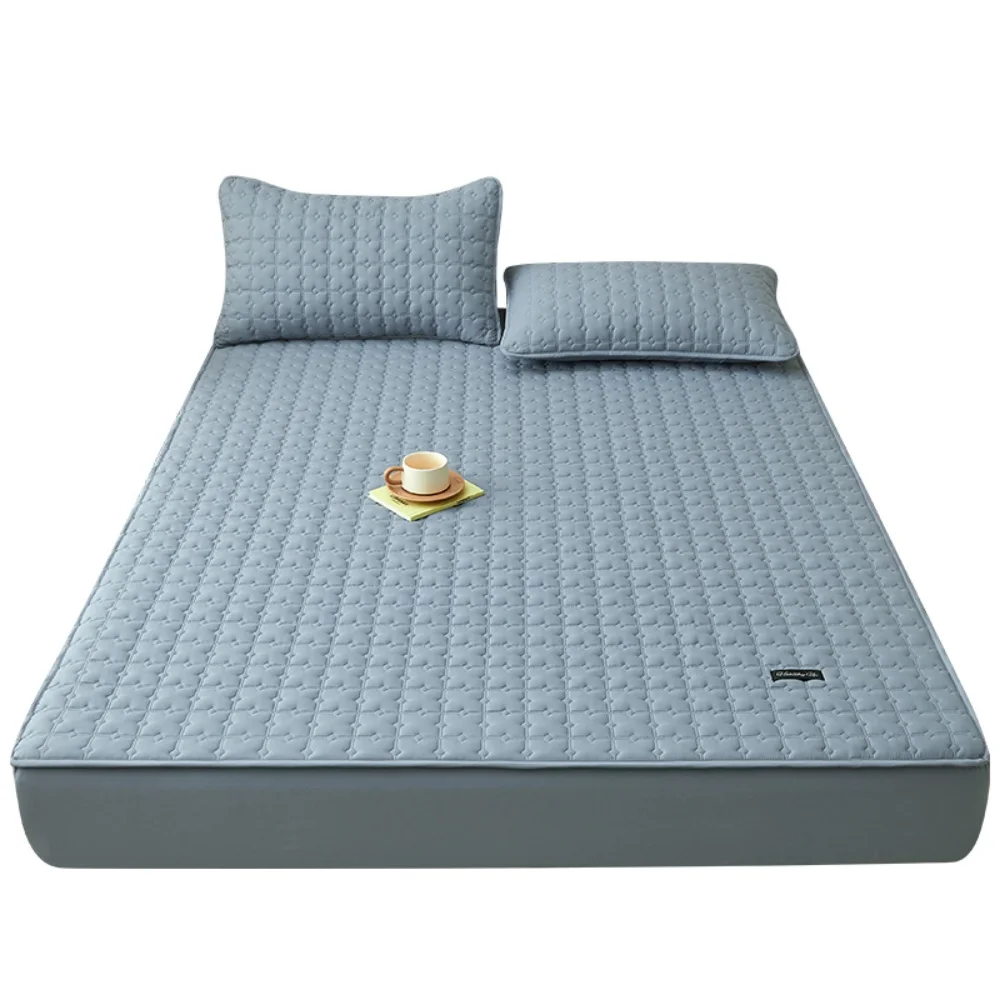 

Стеганая утолщенная водонепроницаемая защита для матраса, простыня, мягкий дышащий наматрасник, антибактериальный нескользящий чехол для кровати