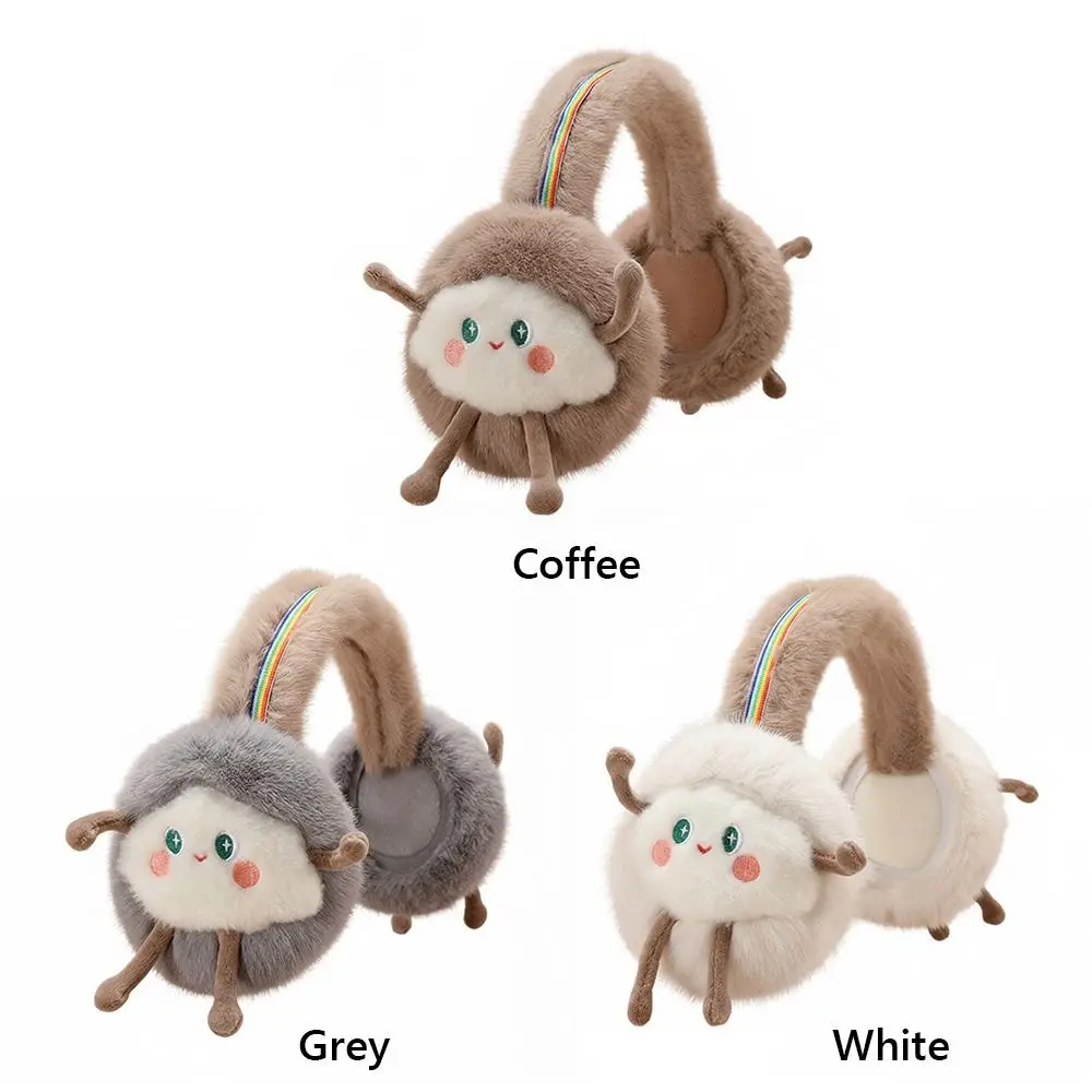 Портативные наушники с героями мультфильмов, разноцветные грелки для ушей, сохраняющие тепло, приятные для кожи наушники для защиты ушей, уличные наушники