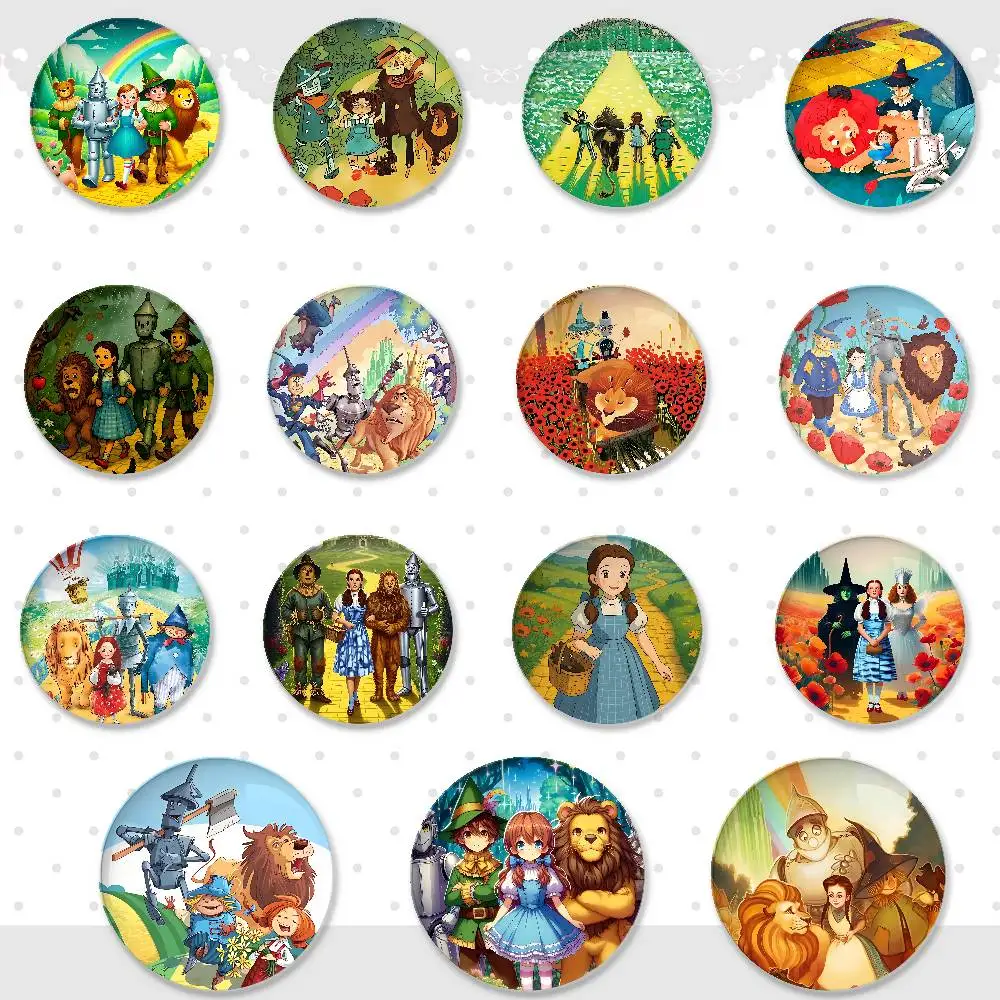 Retro Der W-Wizard Of Oz Abzeichen Weißblech Soft Button Pin Brosche Metall Abzeichen Custom Schmuck Zubehör Hut Tasche revers