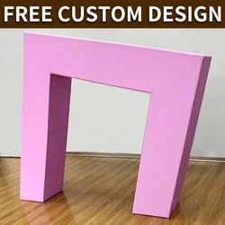 6.5ft/2m 3D Slanted Open Door Backdrop Stand Aluminum wedding Arch wall Event Party Decoration Custom design Welcoming door rack