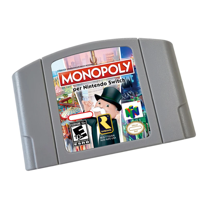 Game Cartridge For Monopoly N64  Game Cartridge  Compatible Fond memories of childhood