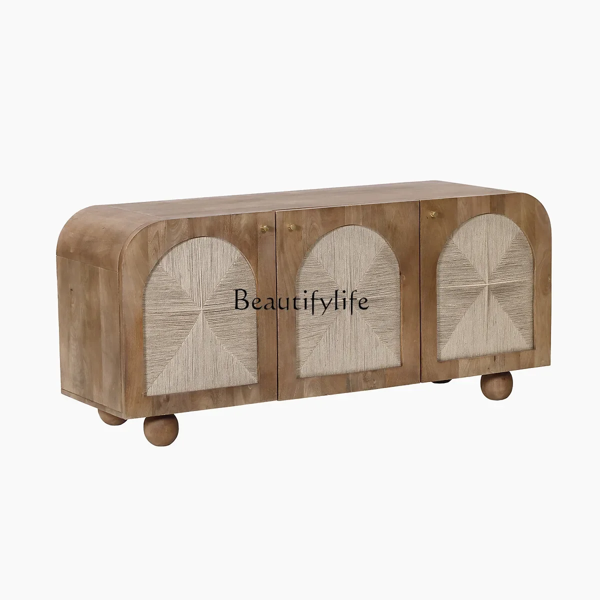 

z.Medieval solid wood carving model room, living room, dining side cabinet, retro small apartment TV cabinet against the wall