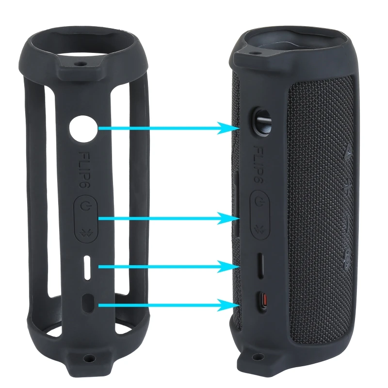 573A forJBL Flip 6 Speaker Protective Silicone Cases Protector Props Audio Silicone Protective Skin Accessories