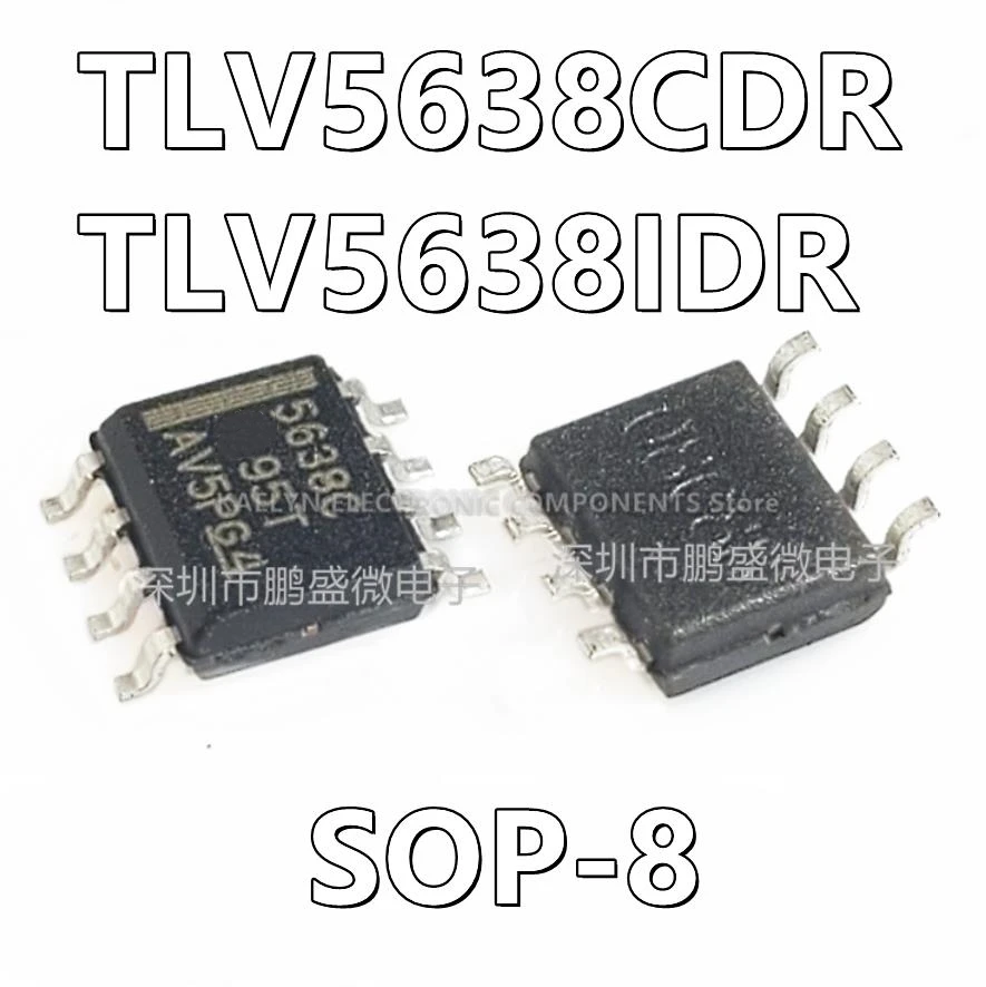 5Pcs/lot TLV5638CDR 5638C TLV5638IDR 5638I 12 Bit Digital to Analog Converter 2 8-SOIC