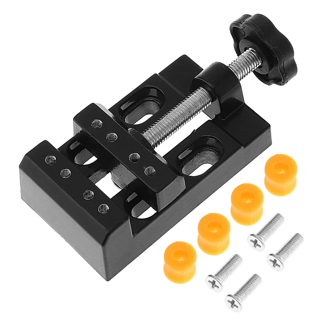 

Mini Aluminum Alloy Black Jaw Bench Clamp Drill Press Vice Micro Clip with Screws for Clamping Table / Water Pump