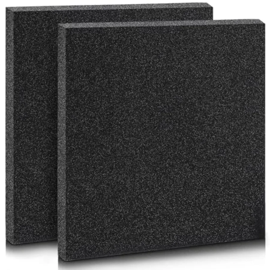 

2 Pcs Black Foam Pad 12 x 12 x 0.25 Inches Cuttable Polyurethane Foam Sheet, High Density, Non Corrosive, Anti Static Pad for P