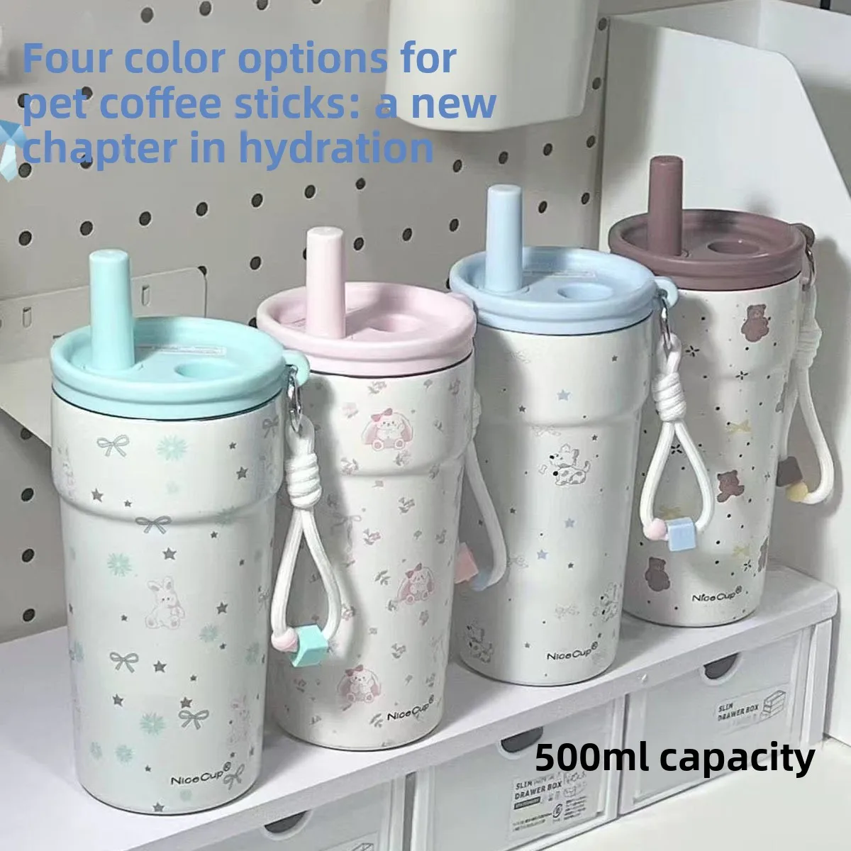 

Large Capaci Stainl Steel Insulated Coffee Cup Portable Carrng St Handle Women's New Sle Beverage Water Cup