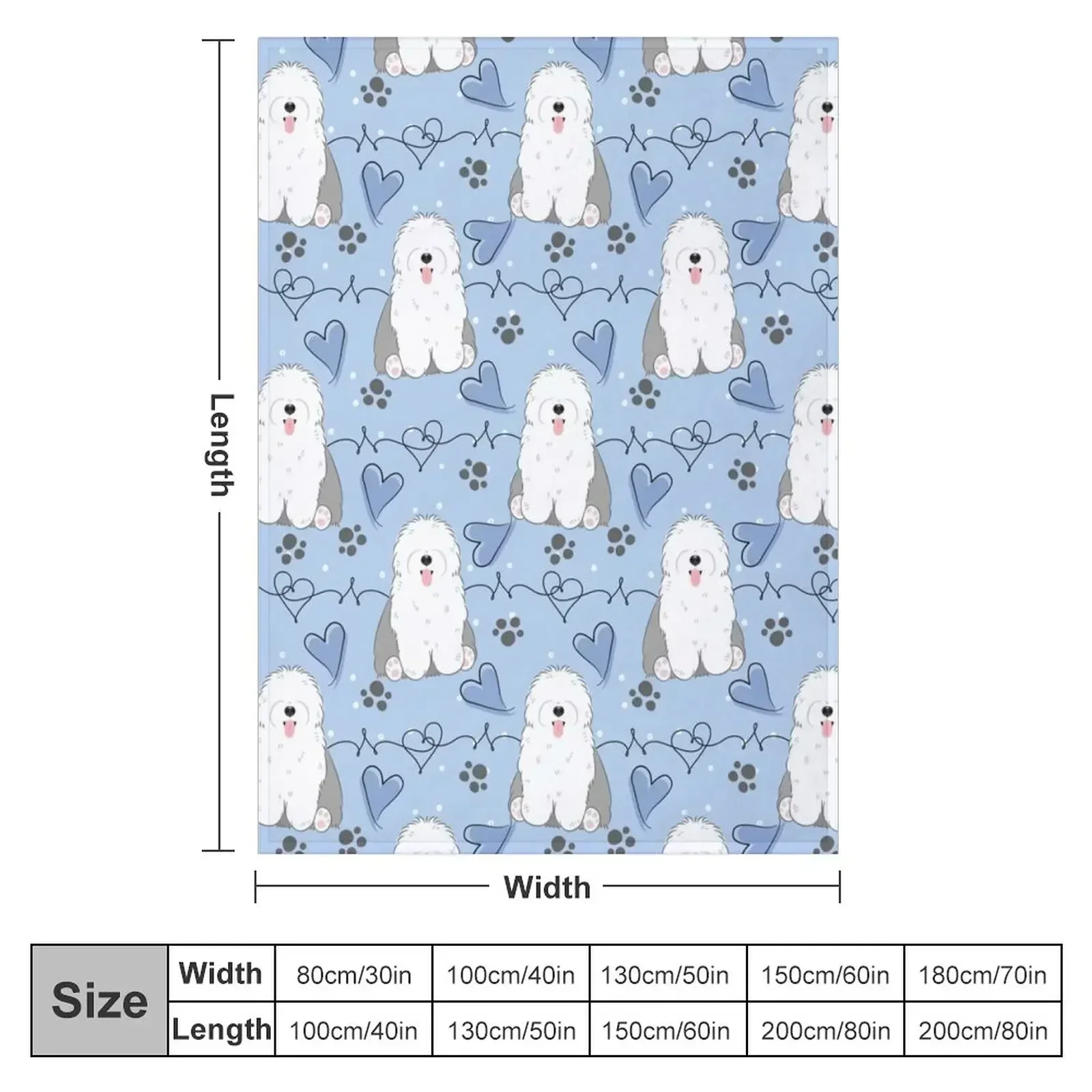 LOVE Old English Sheepdog - Gray and White 1 Throw Blanket Weighted Kid'S Designers Flannels Soft Beds Luxury Brand Blankets