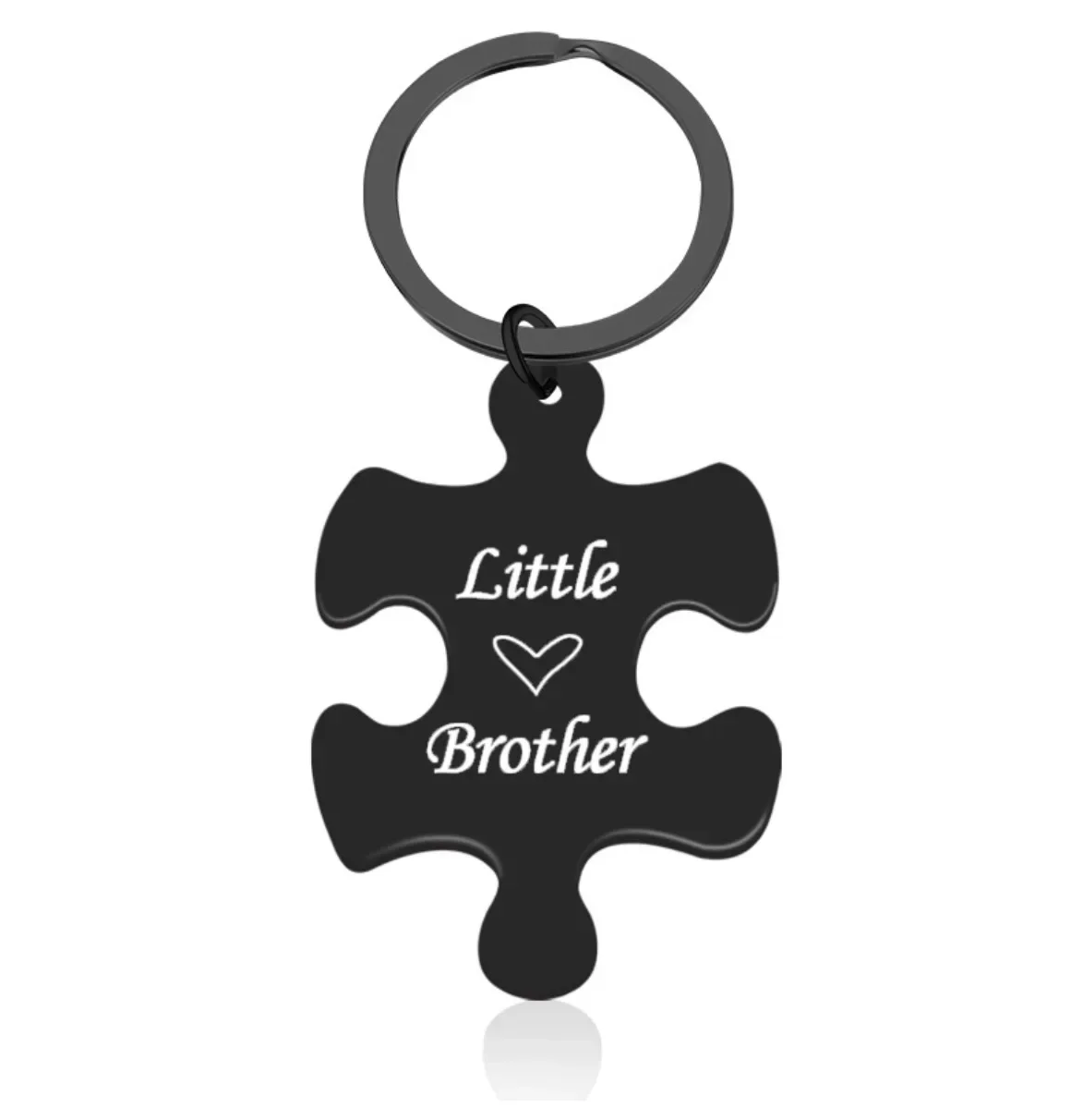 Cute 2PCs Brother Sister Keychain Pendant Family Sibling Puzzle Key Chains Keyrings Big Sister Little Brother