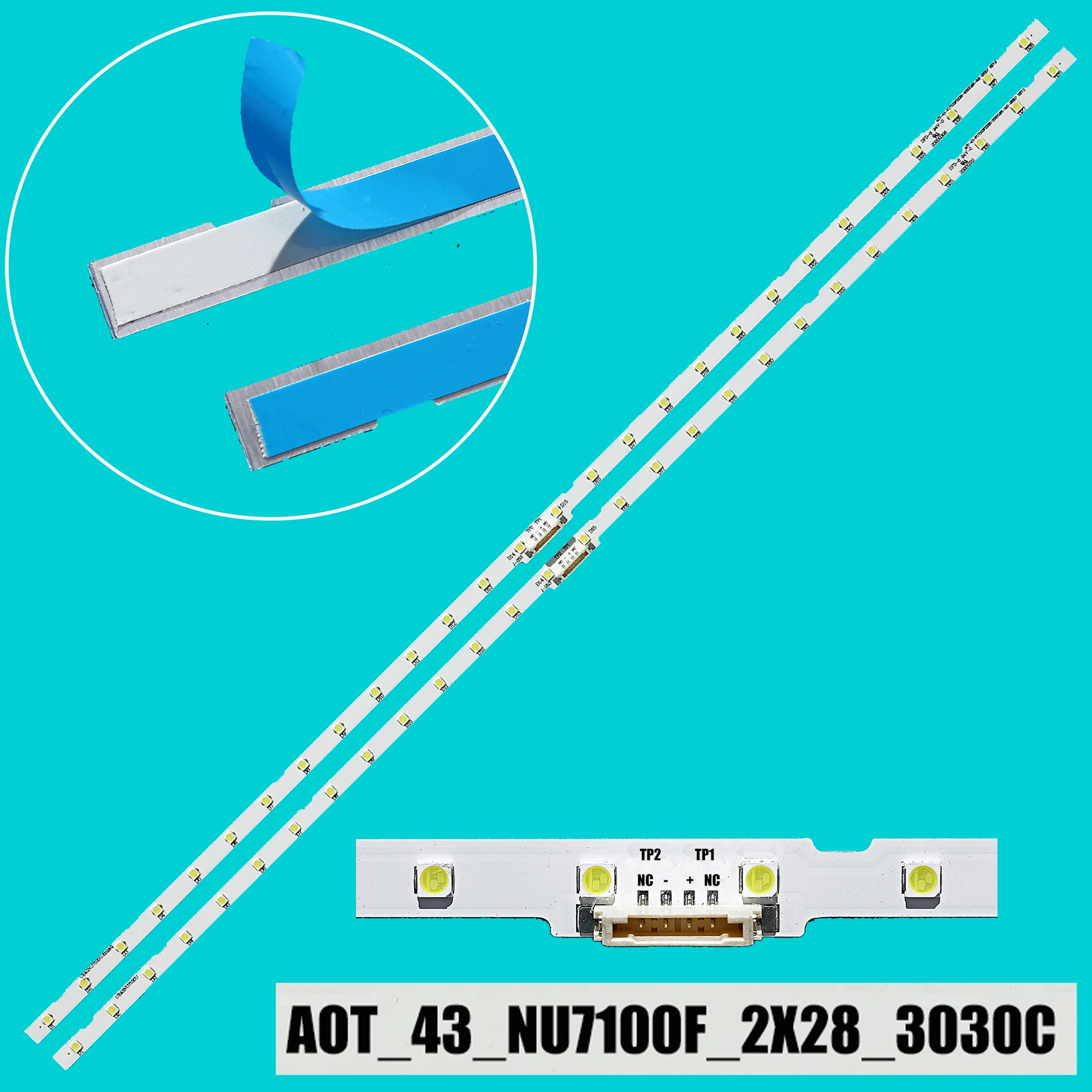 LED strip For UE43RU7100 UE43NU7120U UE43NU7120/U BN44-00947A UE43NU7100/U  UN43RU7400/G AOT_43_NU7100F_2X28_3030C UE43RU7105KXX