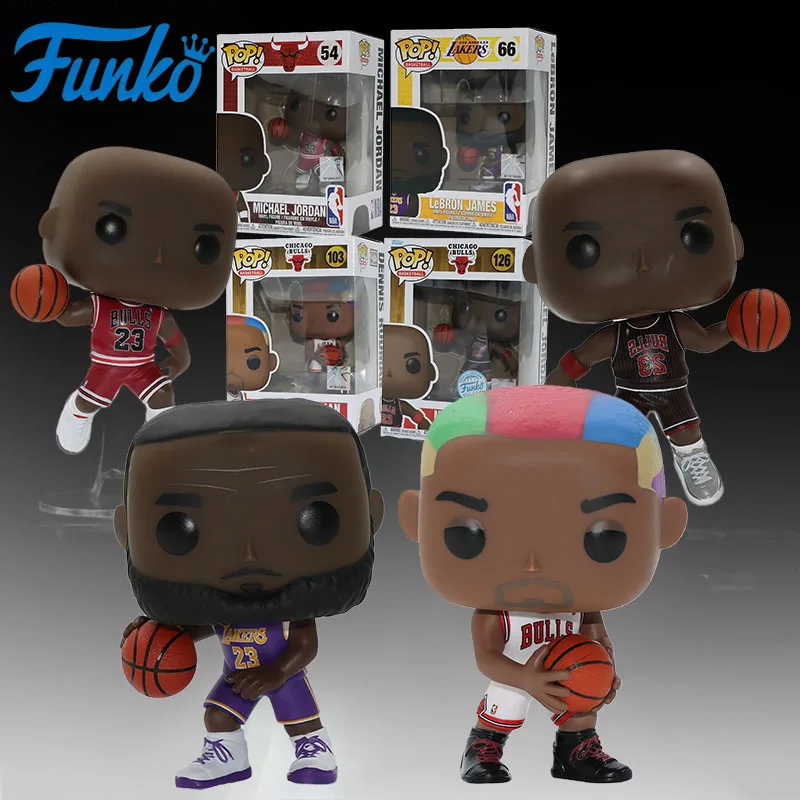 

Оригинальные аниме-фигурки FUNKO NBA Майкл Джордан и Деннис Родман, игрушки для мальчиков, рождественский подарок, коллекционные фигурки