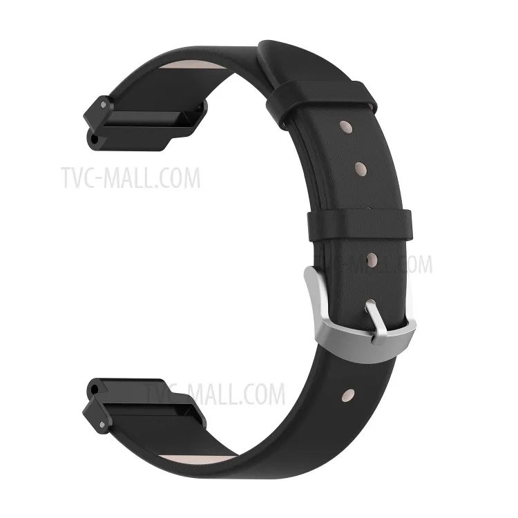 

For Garmin Forerunner 220 230 235 630 620 735 PU Leather Watch Band Replacement Strap with Screwdrivers - Black