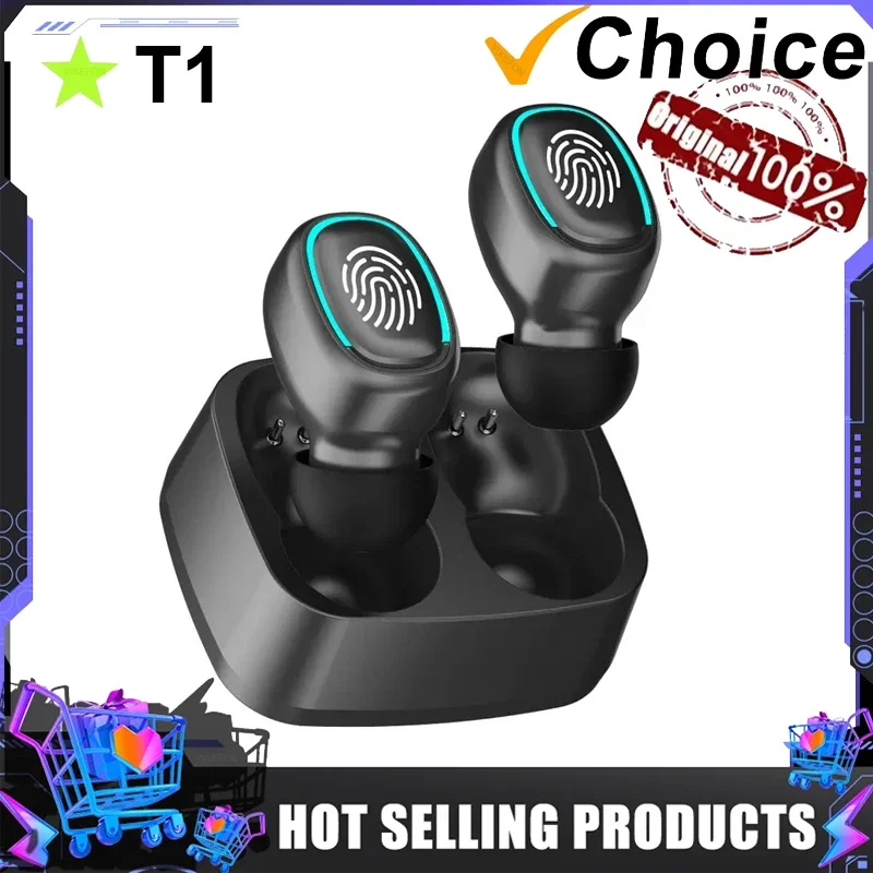

Wireless Bluetooth Headset Touch Light Mini High Quality Earplugs Anti Sweat HD Sound Quality Stereo Universal Headset