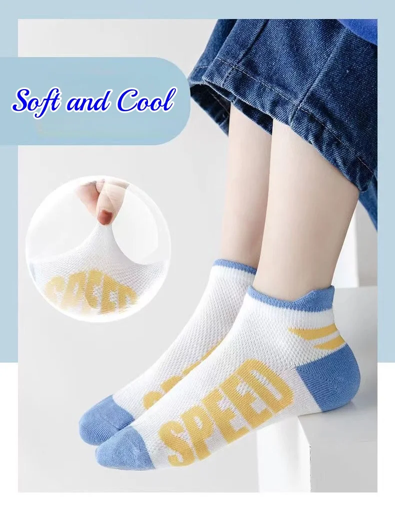 Babys ocken Sommer Mesh Socken Kinder sommers ocken atmungsaktive Baumwoll socken für Jungen 5 paare/los – Detail 5