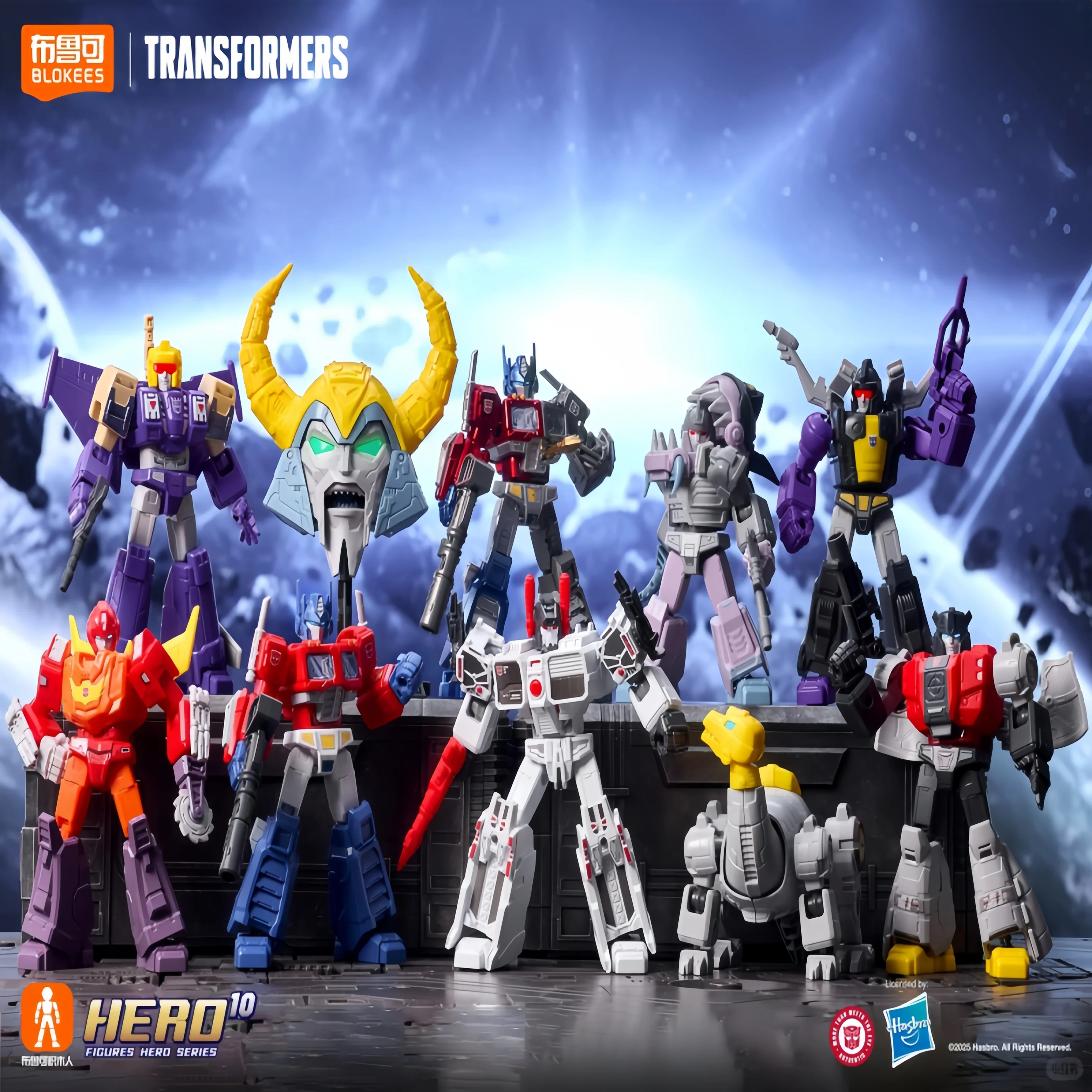 

Новые Blokees Transformers One Galaxy Version 8, слепая коробка Unicron Optimus Prime Metroplex Gnaw Hot Rod, подвижные модели в сборе