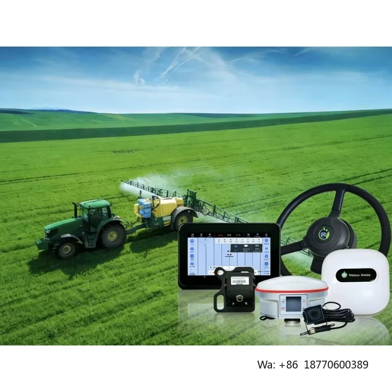 WISDOM BEIDOU Autopilot GPS for Tractor Auto Steering System GNSS Signal 12V 1 Year Warranty 1.5cm/km Precision 0.1-30km/h