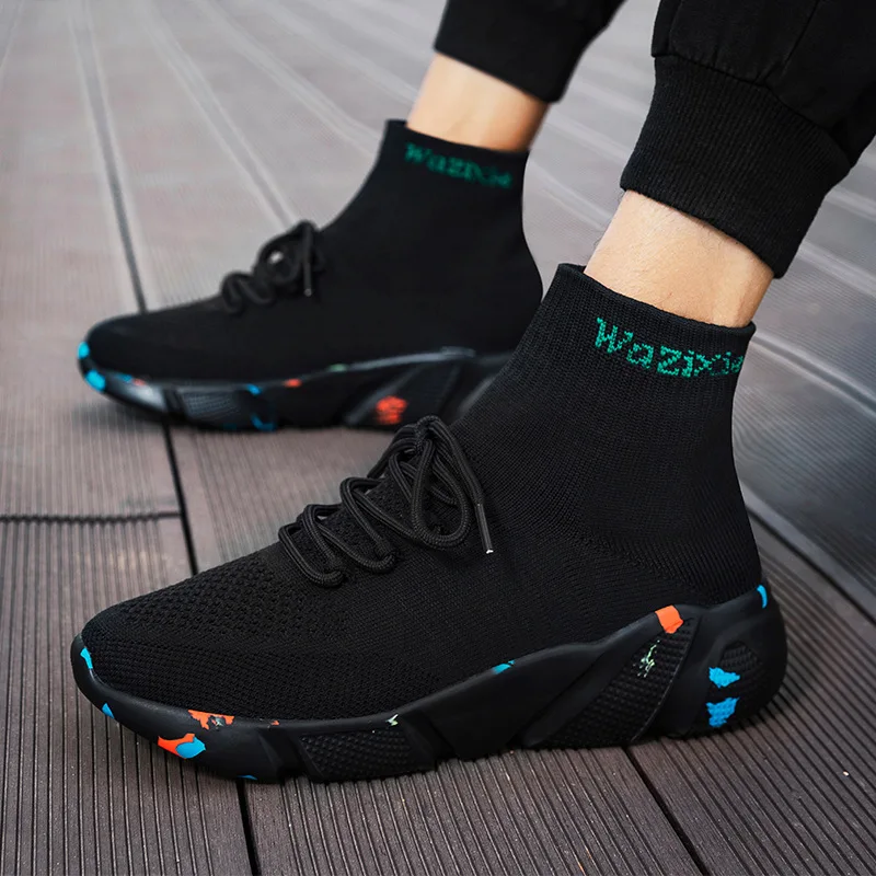 New Women Fashion Sneakers Unisex Boots Sock Shoes Ladies Casual Loafers Student Sports Shoes Woman Men Shoes Plus Size Boots