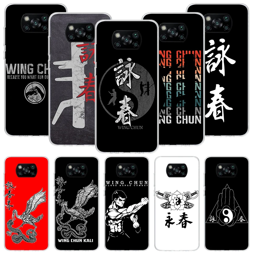 Wing Chun Kung Fu Phone Case For Xiaomi Poco X6 X5 X4 X3 Nfc F5 F6 Pro F3 F2 F1 F4 Gt M5S M4 M3 M2 Soft Coque Cover X3 Nfc X4 Gt