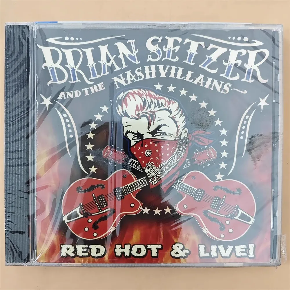 

Музыкальный компакт-диск Pop Brian Setzer & the Nashvillains, красный альбом Hot & Live, музыкальная запись, косплей, Walkman, автомобильный звуковой путь, коробка для вечеринки, музыка