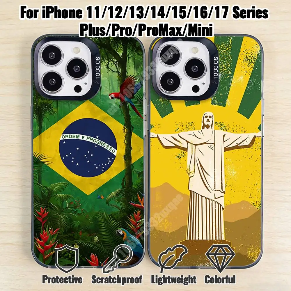 

Brazil Rio de Janeiro City Phone Case for iPhone 17 16 15 Pro Plus 14 13 Max Mini 12 11 X XS Air TPU Bumper