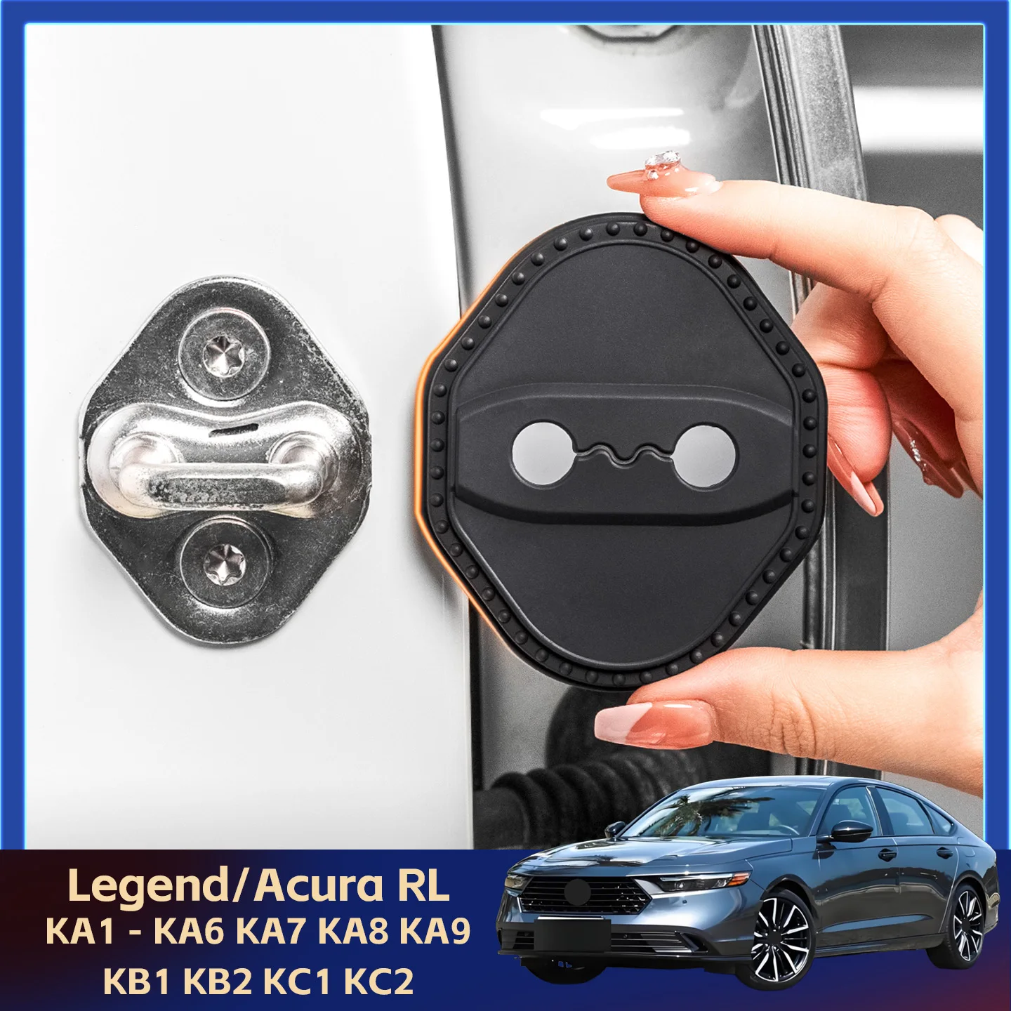 

2/4Pcs Silicone Car Door Lock Cover Protective Decoration Case For Honda Legend/Acura RL KA1 - KA6 KA7 KA8 KA9 KB1 KB2 KC1 KC2