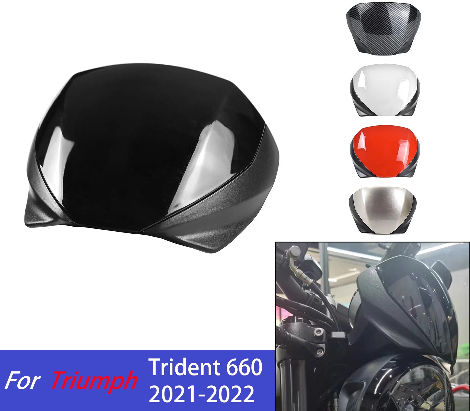 

For Trident 660 Front Wind Screen Shield Air Deflectors For Triumph Trident660 2021 2022 2023 Windscreen Motorcycle Windshield