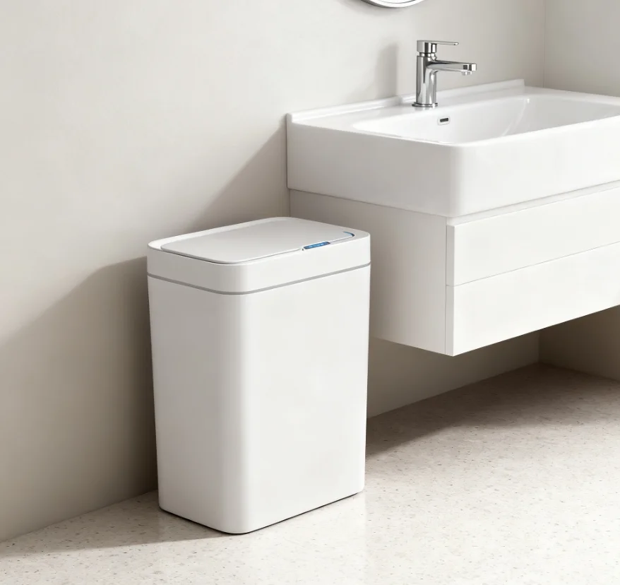 화이트 터치리스 15L 스마트 센서 휴지통 – 자동 포 - Smart Home Junkie 리뷰 및 가격