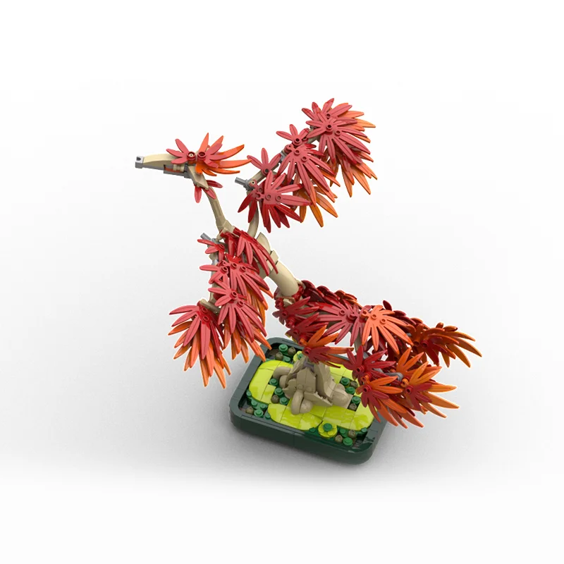 409pcs MOC Japanese Maple Phoenix Botanicals Model Building Blocks Toys Architecture Christmas Gift Assemble Creative Kids DIY