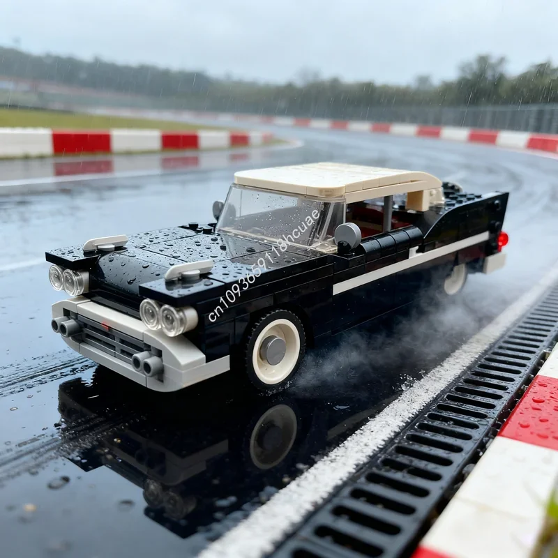 

326 деталей MOC Bowtie Impala Black City Champions, конструктор, игрушка для сборки, рождественский подарок, развивающая игрушка для детей