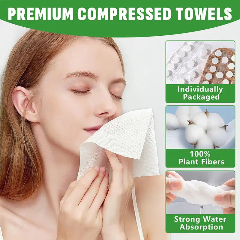

50/100PCS Set Compressed Towel Travel Quick-Drying Towel Trip Disposable Hotel Washable Cloth Towel Napkin Washcloth Outdoor Tra