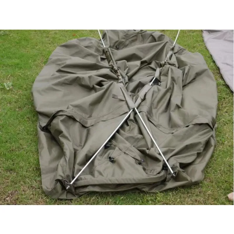 Łóżko i namiot wędkarski YTYIN YTYIN, wodoodporne, z filtrem przeciwsłonecznym, jednowarstwowe, podwyższone od ziemi, wiatro- i owadoodporne, składane łóżko kempingowe.