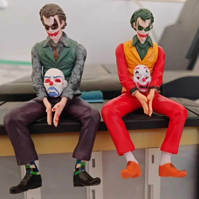 10/16cm 지붕 장식 조커 히스 레저 액션 피규어 앉아 자세 자동차 인형 꼬리 지붕 펜던트 모델 동상 수집 가능한 장난감