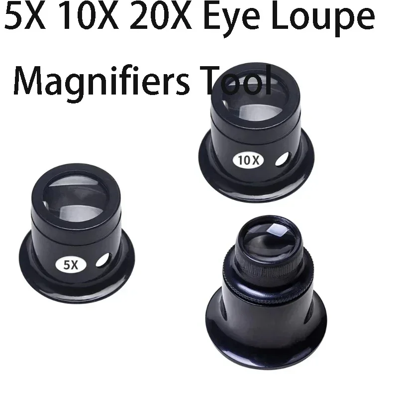 3pcs Jewelers Watch Eye Loupe Loop Magnifier Lens Monocular Magnifying Glass Watchmakers for Goggles Watch Repair Hand Tools