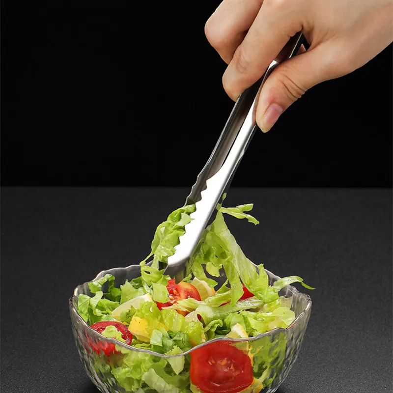 Stainless Steel Mini Sugar Ice Cube Clip Salad Barbecue Tongs Portable Food Tweezer Kitchen Utensils