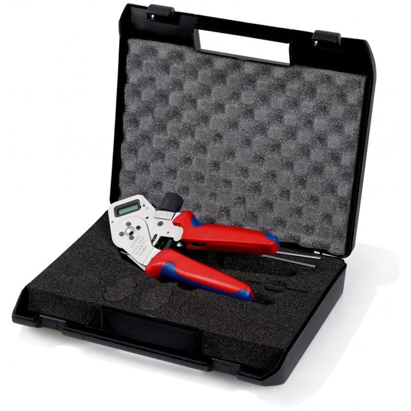 KNIPEX 97 52 63 DG Four-Mandrel Digital Crimping Pliers for Turned Contacts