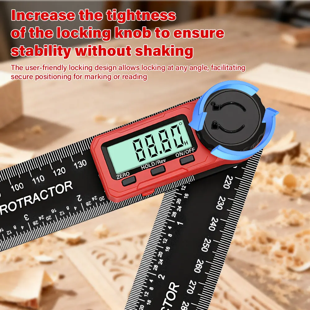 Goniometer Electronic Protractor Digital Gauge Angle Measurement Tool Multi Angle Ruler Woodworking Tools Meter Angle Finder 360