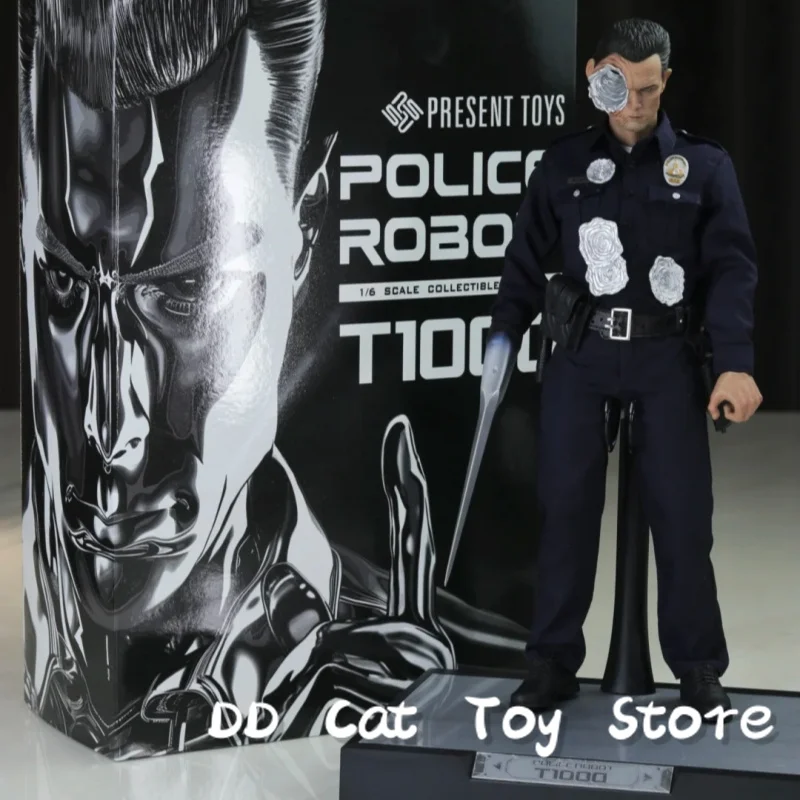 

In Stock Original Present Toys 1/6 Pt-Sp62 Terminator Police Robot T1000 12" Full Set Men Soldier Model Action Figure Toy