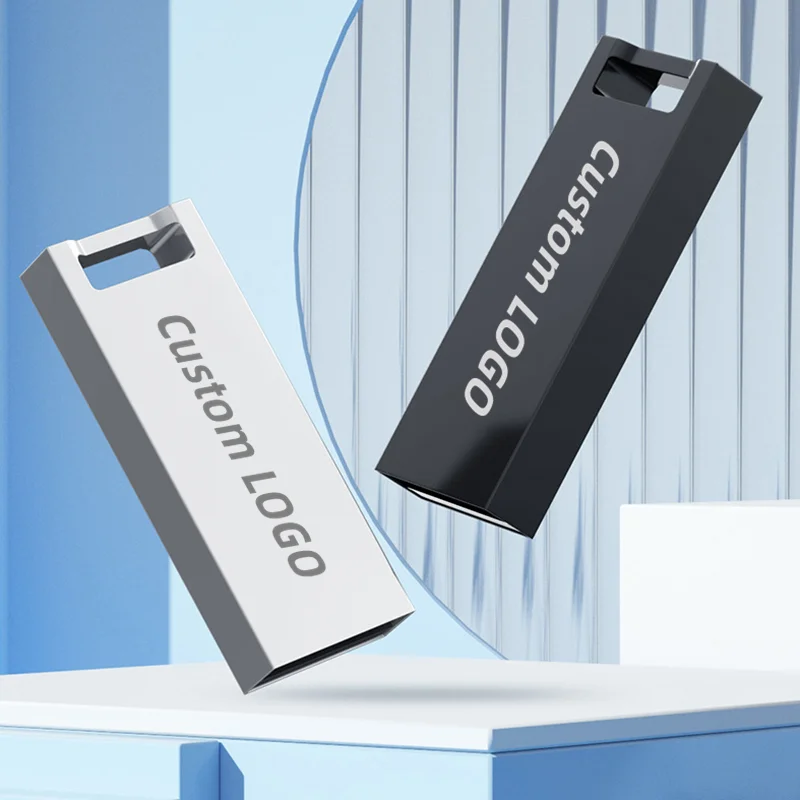 

Free Custom Laser Engraving LOGO Color Metal Mini Rectangle USB2.0 Flash Drive 4GB 8GB 16GB 32GB 64GB 128GB Memory Stick
