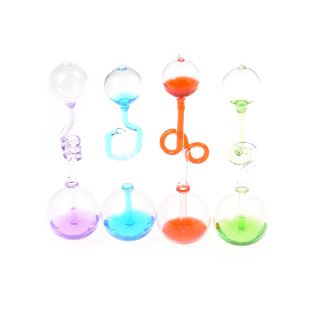 New Arrival Love Meter Hand Boiler Thermometer Spiral Glass Science Energy Museum Toy