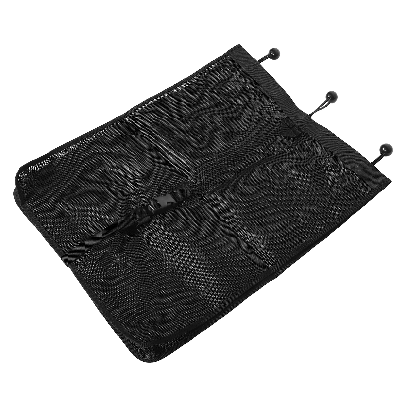 

Mesh Trash Bag for Outdoor Travel Adjustable Sack Spare Tire Garbage Storage Bag with Buckle for UTV ATV Series Cars Black