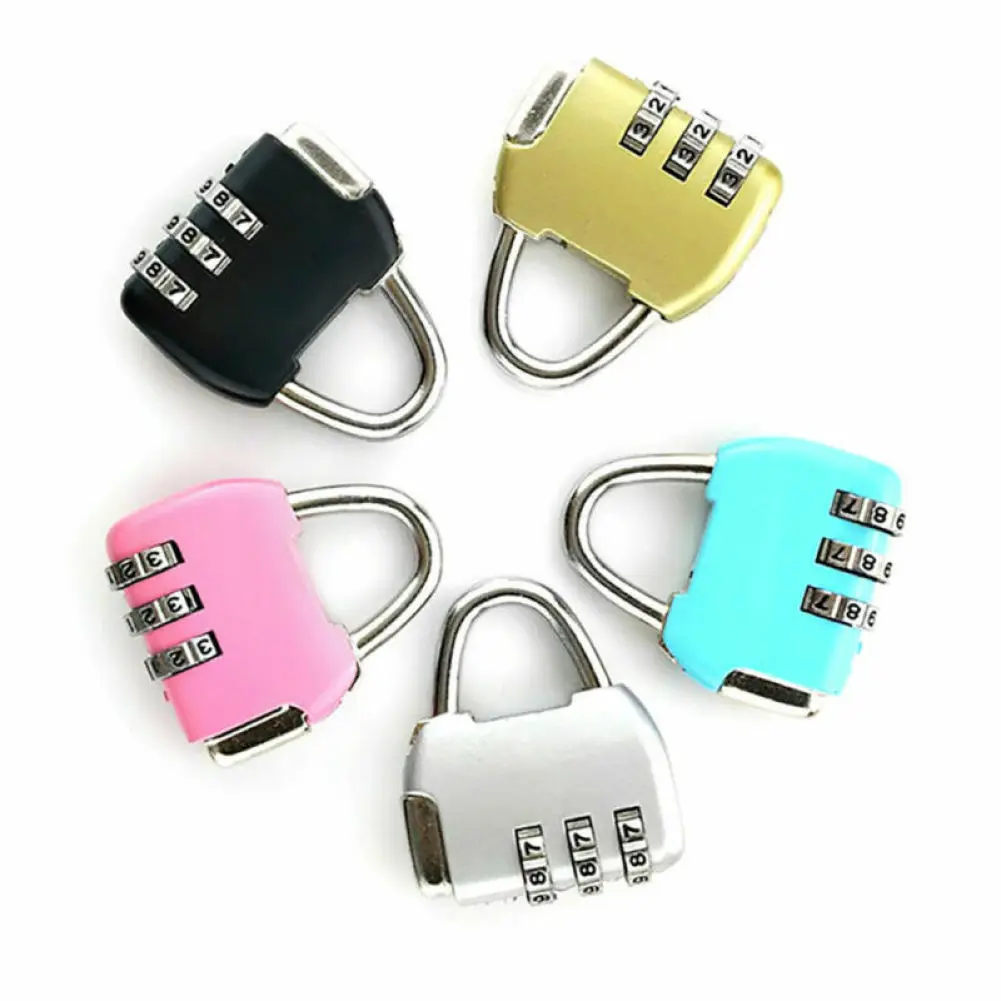 Nice 3 Digit Combination Code Number Lock Padlock For Luggage Zipper Bag Backpack Handbag Suitcase Drawer Durable Locks