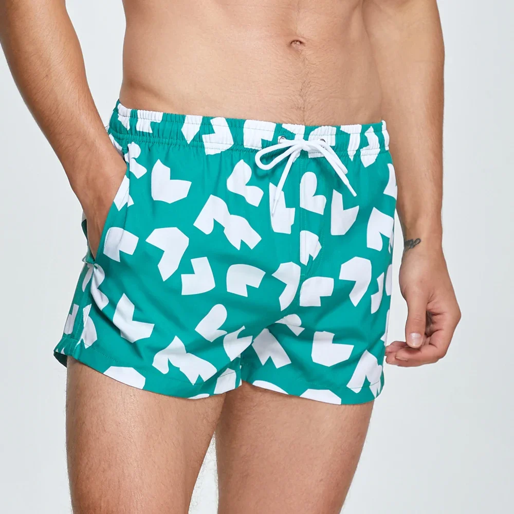 Seobean-beach shorts for men, casual shorts with pocket, summer swiming shorts with No lining