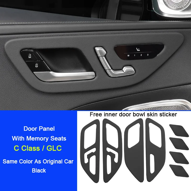 For Mercedes Benz C Class GLC W206 S206 X254 2022 2023 2024,Car Interior Inner Door Bowl Panel Trim Cover Memory Seat Shell