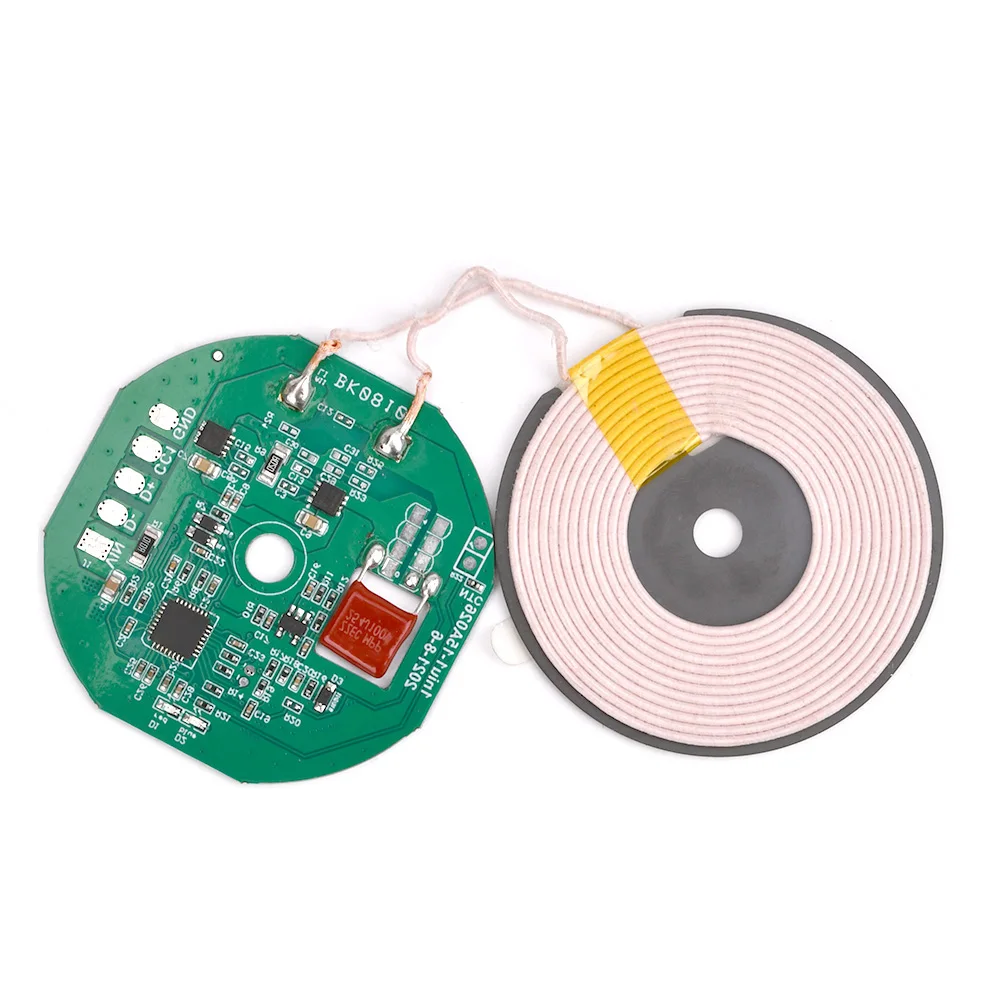 5W/7.5W/10W/15W High Power Wireless Charger Module Transmitter PCBA Circuit Board with Coil Support PD Fast Charging