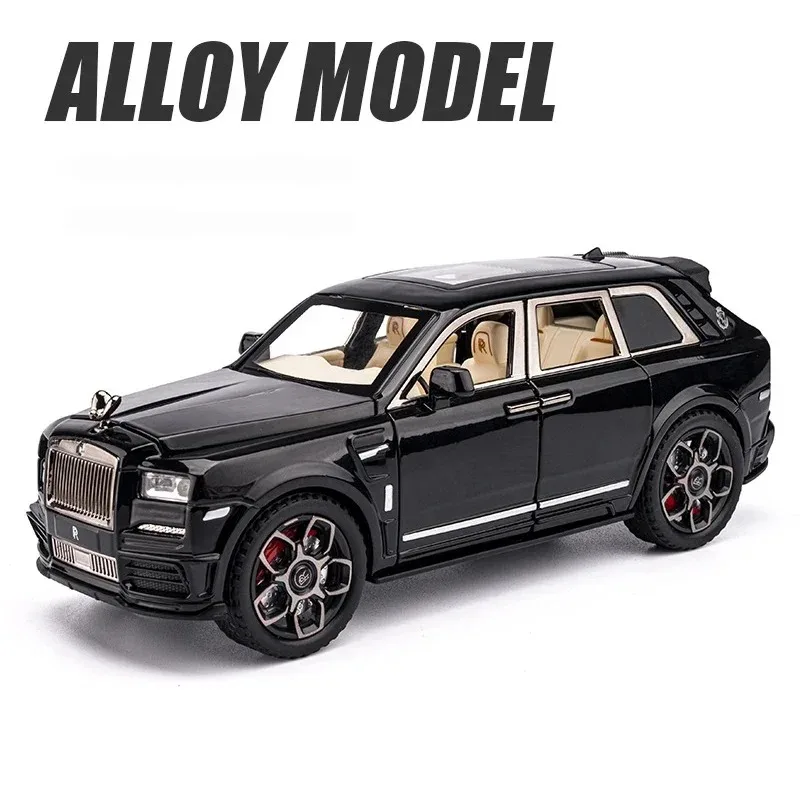 

1:24 Scale Rolls-Royce Cullinan police Alloy Car Model Light & Sound Effect Diecast Car Toys Birthday Gift Toys Car Collection