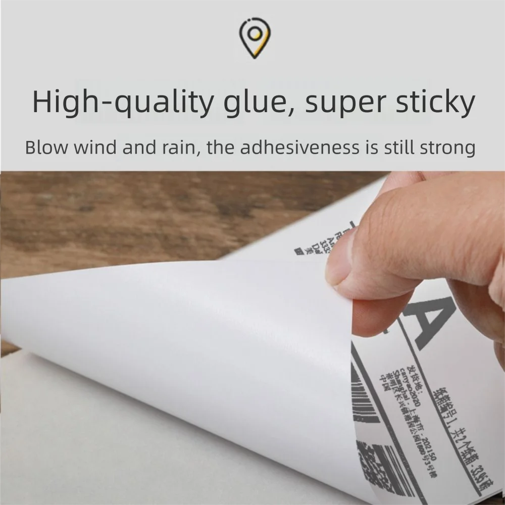 500 قطعة ملصق حراري أبيض ذاتي اللصق 100*150 مللي متر FBA Express Waybill مقاوم للماء والزيت ملصق مطبوع