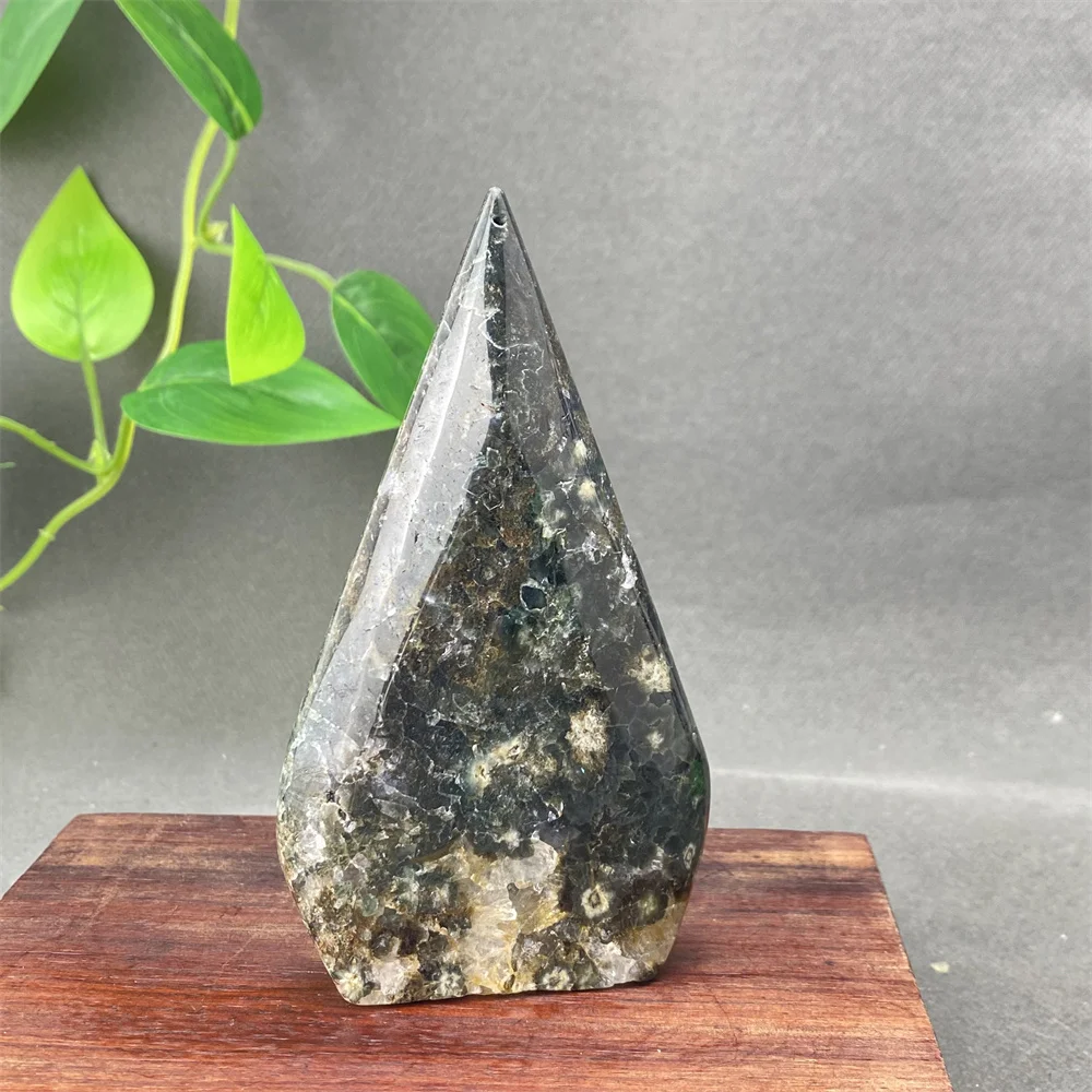 Natural Marine Jasper Crystal Ornaments Reiki Massage Magic Free Form Home Decoration Gifts Healing Stone Mineral Jewelry